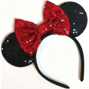 𝅺disney Minnie Mouse Sequin Ear Headband